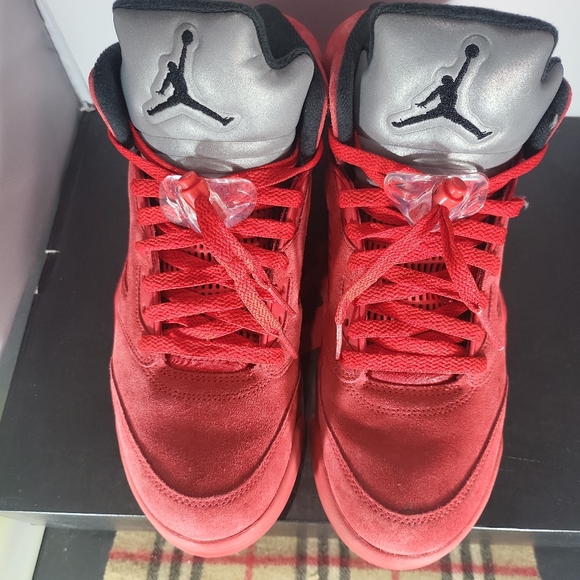 Size 8- Jordan 5 Retro Red Suede 136027 602 Clean Near Deadstock..Fits Men Size - Picture 8 of 16